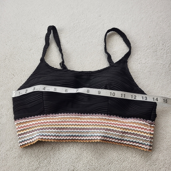 B Black and Beige Bikini Set 2 Pieces Women's Size Medium - Picture 6 of 9